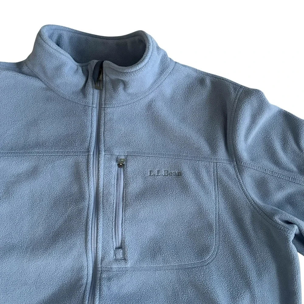 L.L. Bean Polartec Fleece Jacket‎ Mens Large Blue Full-Zip Outdoor Pockets